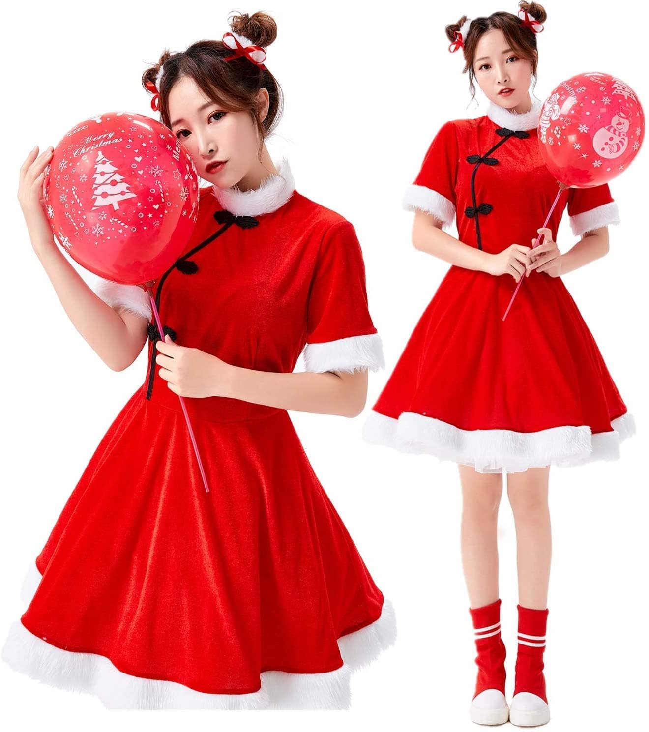 サンタ クリスマス コスプレ 衣装 チャイナ風 コスチューム クリスマスコス ワンピース 仮装 クリスマス衣装 チャイナ ドレス 中華風 レディース 赤 M 158 168 国内発送 サンタ クリスマス コスプレ 衣装 チャイナ風 コスチューム クリスマスコス ワンピース 仮装 クリスマス衣装 チャイナ ドレス 中華風 レディース 赤 M 158 168 国内発送