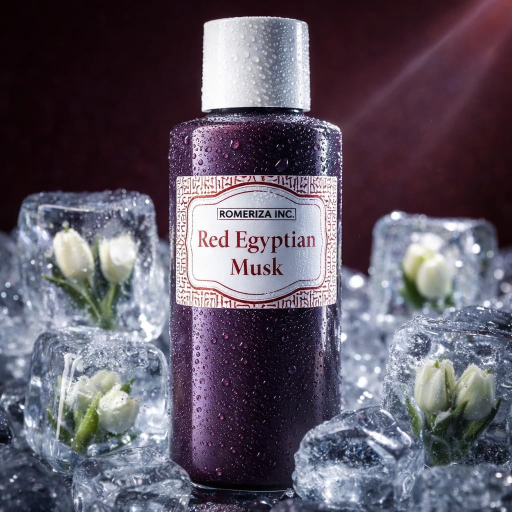 4 Fl Oz Red Egyptian Musk Fragrance Oil for Men & Women, Scented Perfume Oils - Essential Oils for Soap Candle Making Scents, Home Care & Daily Use