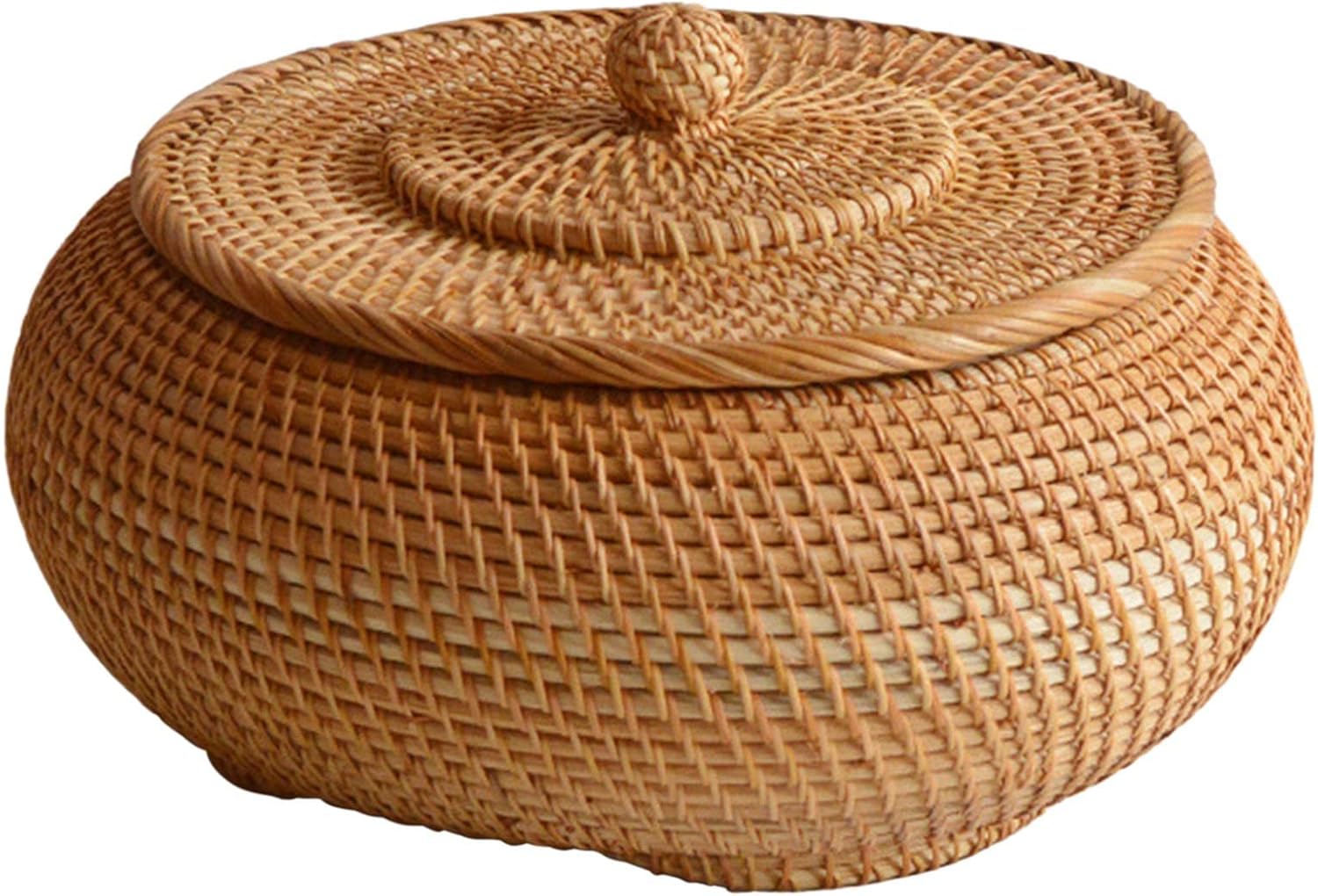 Rattan Box, Storage Tray Woven Basket Bins Organizer for Candy Bread Shelves Table, L