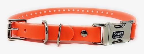 Vista 23 de Sparky Pet Co - Correa de repuesto Apollo ECollar - Collar de perro - Biothane impermeable - Ajustable - Doble hebilla - Cierre de metal rápido