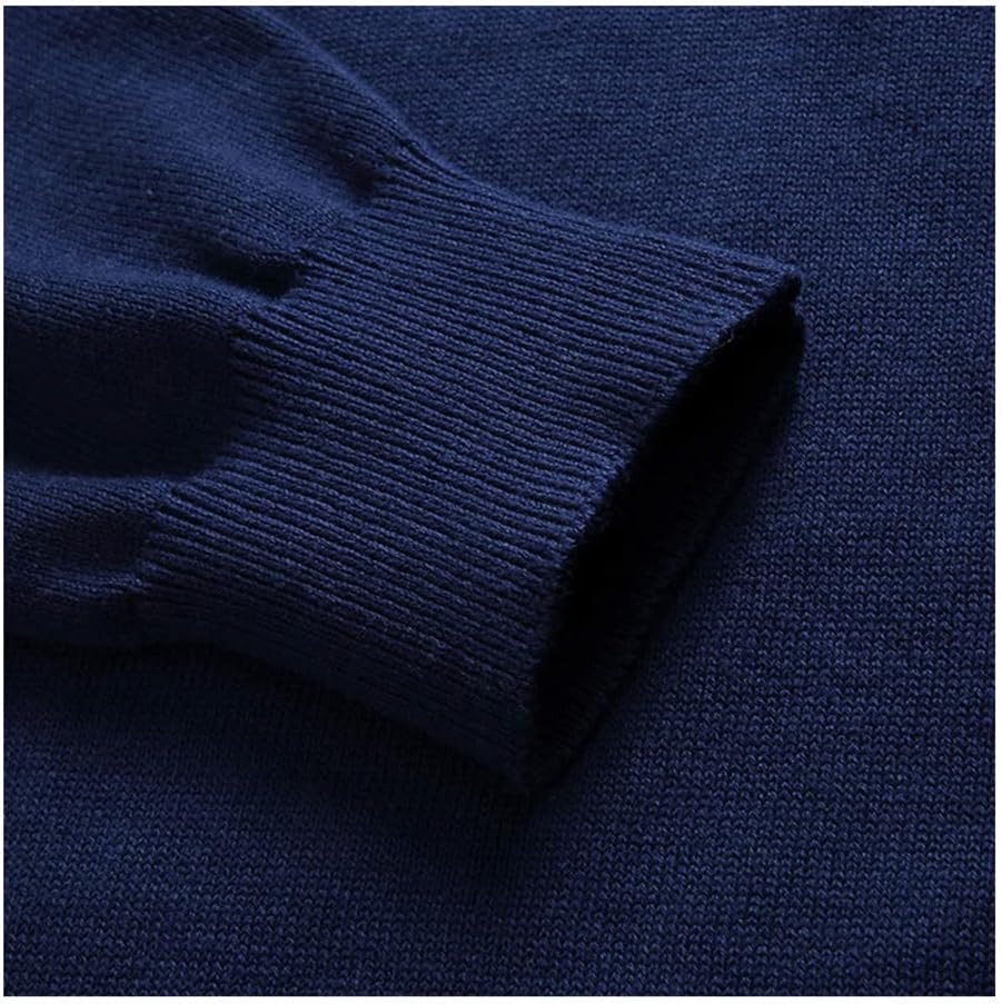 Cotton Cardigan Sweater Men Long Sleeve Knitted Cardigan V-Neck Solid Button Fit Casual Sweaters