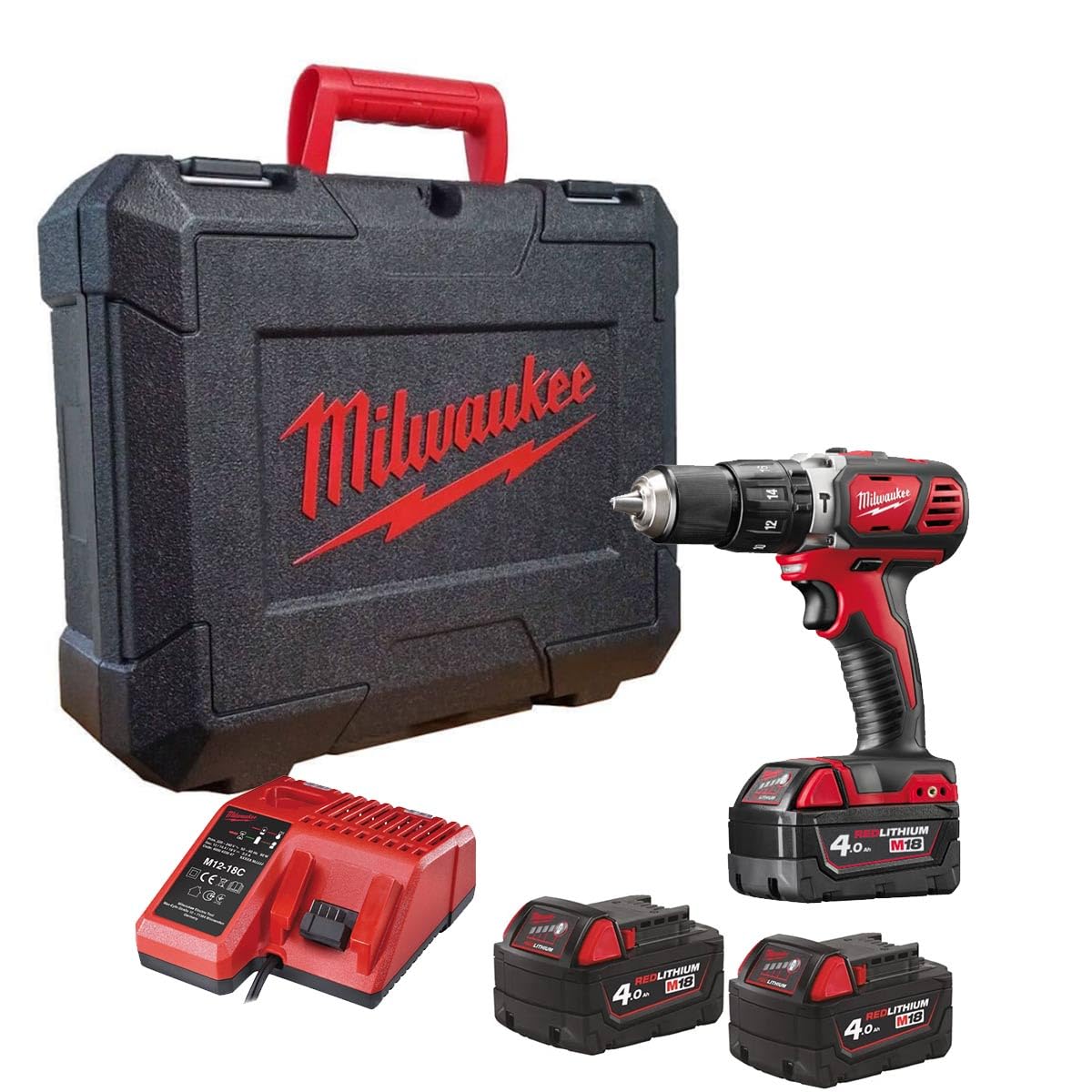 Percussion Drill M18 BPD-403C 18V with 3 Batteries OF4 AH (3 Year Warranty)