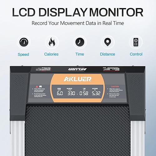 Miniatura 5 de AKLUER Caminadora para caminar con caminadora inclinada debajo del escritorio, caminadora compacta portátil 2 en 1 para el hogar con control remoto,