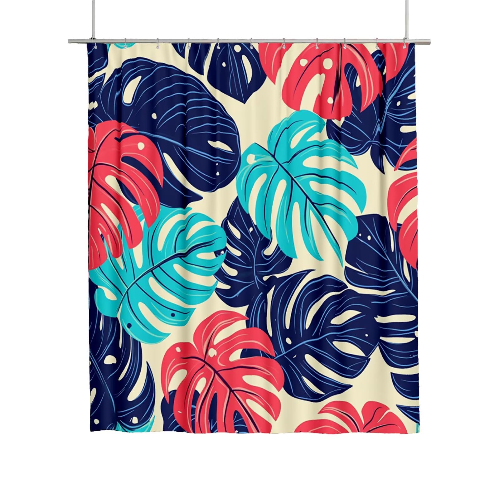 Rideau de douche 180x180 imperméable en tissu polyester lavable avec ourlet lesté X-88