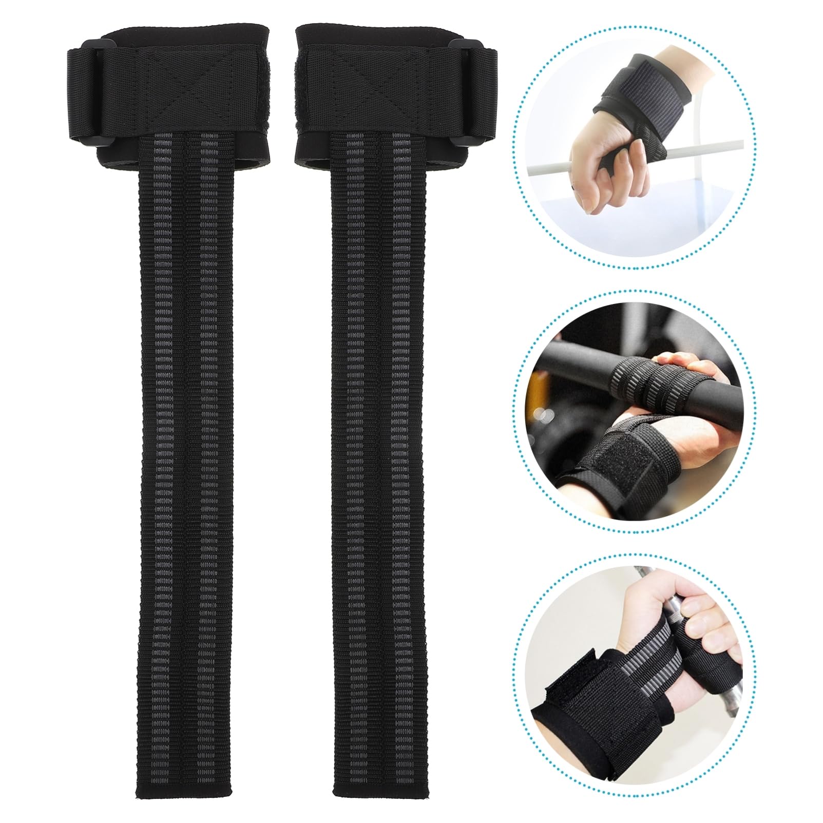 Milisten 3 Paires Sangles de Soutien pour Poignets Haltérophilie Accessoires de Fitness Antidérapants pour Entraînement Protection des Poignets Durabilité Optimale