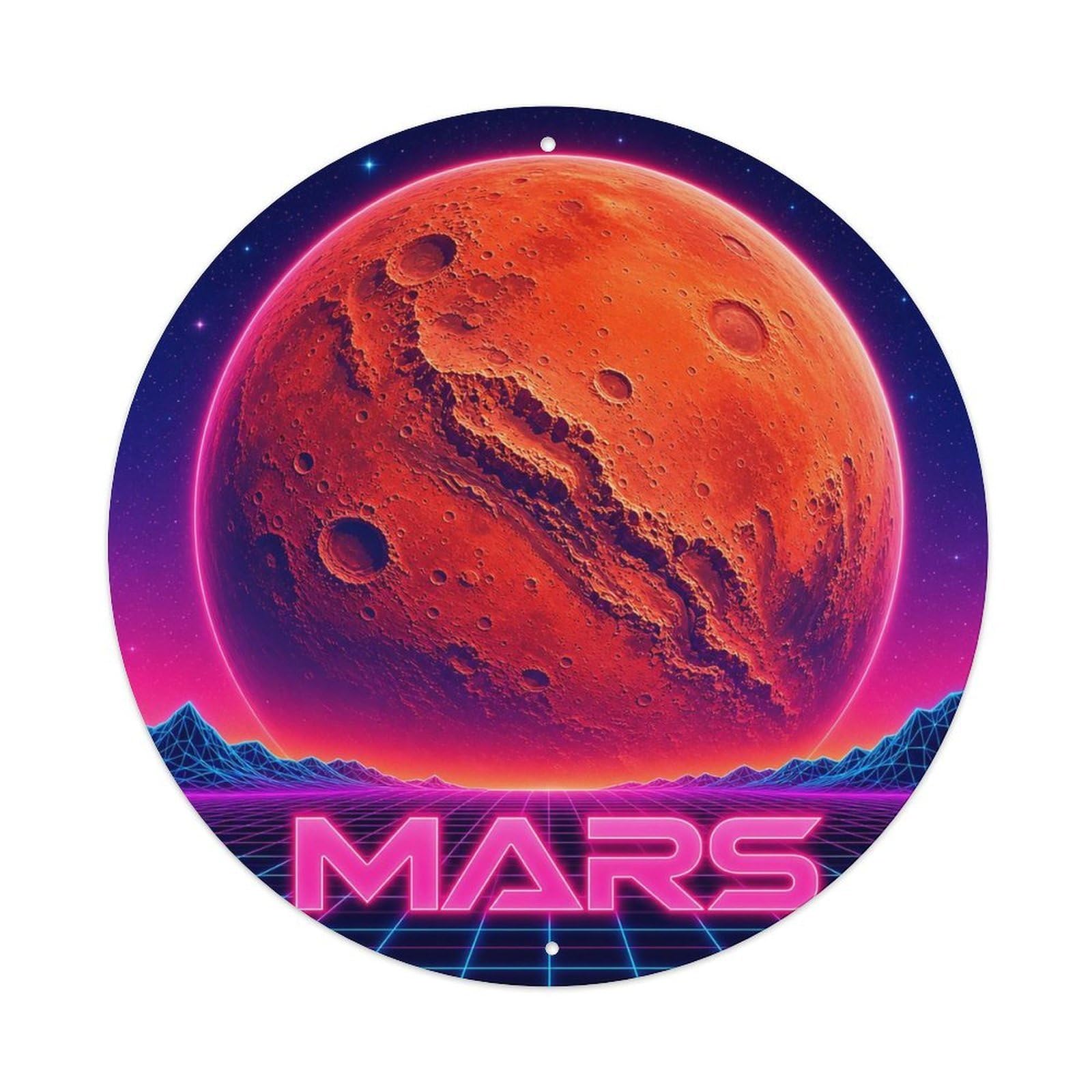 Astronomy Astral Mars Red Planet Universe Cosmos Metal Tin Sign
