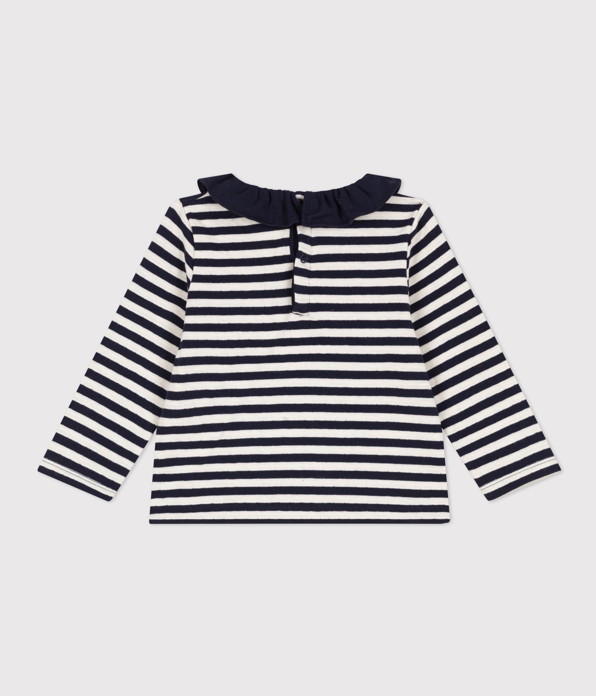 Petit Bateau Dziewczęca A091V bluzka z długim rękawem, niebieski smoking/biały Avalanche, 24 miesiące, Niebieski smoking/biały Avalanche, 24 Miesiące