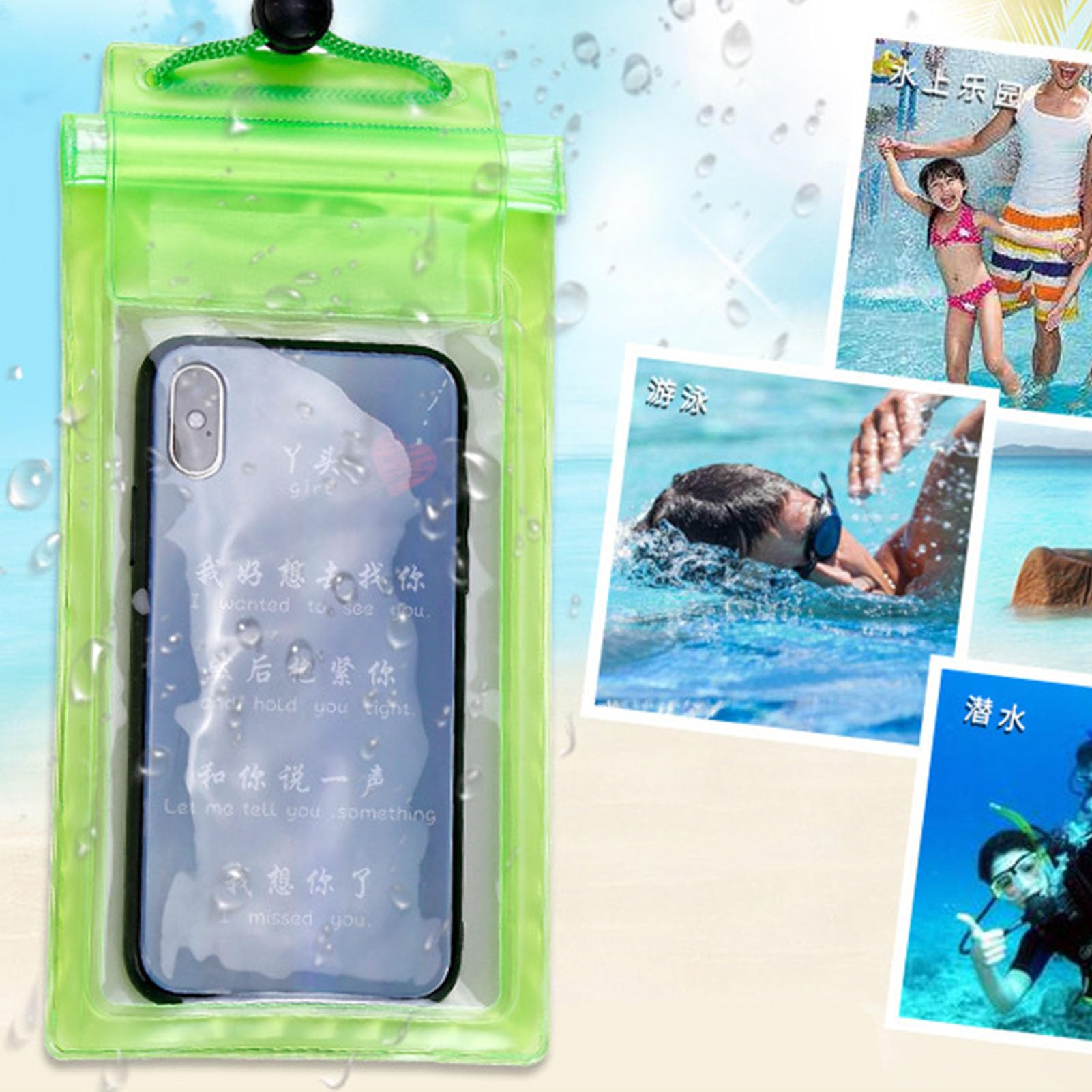 VGEBY Clear PVC Waterproof Phone Dry Bag, Three Layer Sealed Design, Suitable for Various Water Activities, Transparent Design, VGEBYfxsko0vteg