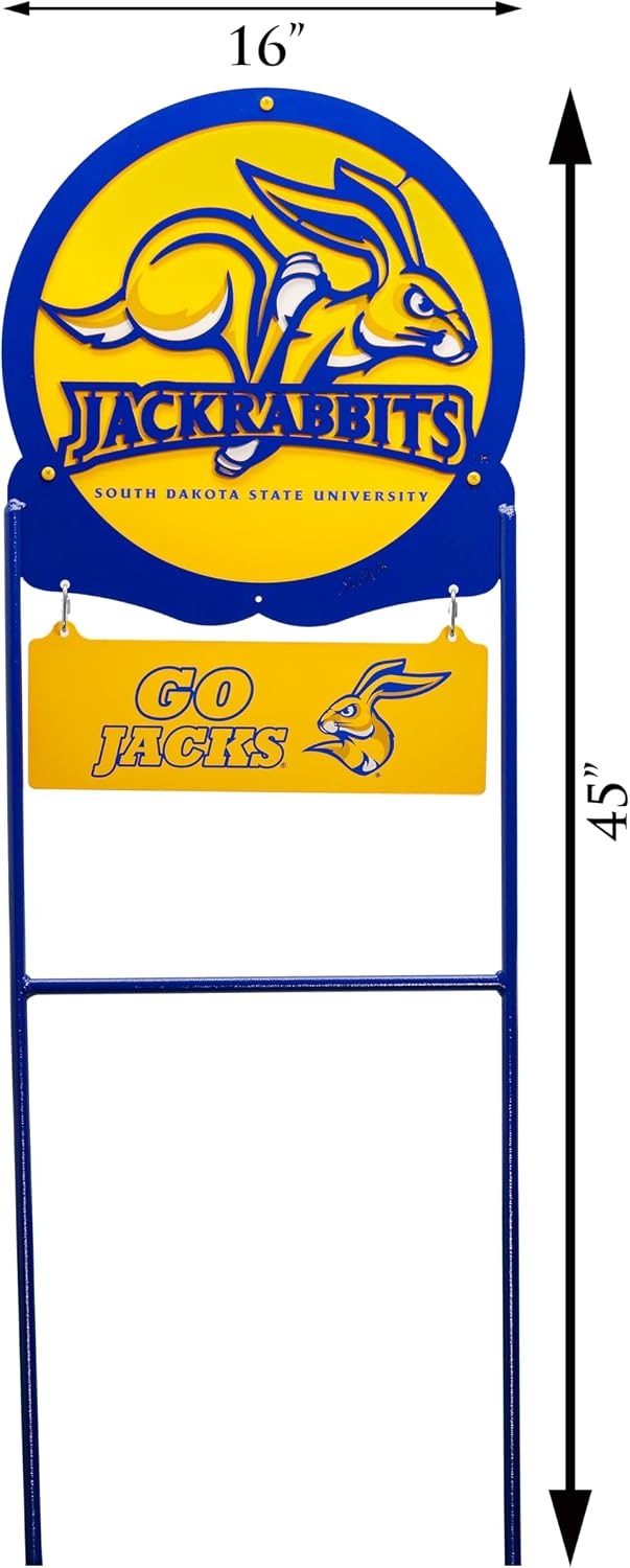 SWEN Products SOUTH DAKOTA STATE SDSU JACKRABBITS Metal Yard Sign
