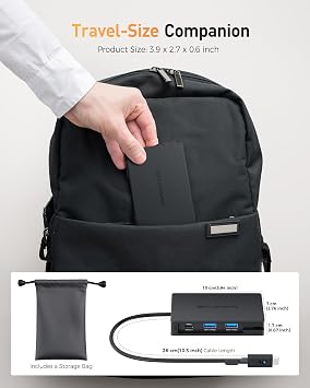 Cable Matters 8-in-1 Portable 40Gbps Dual HDMI USB4 Hub