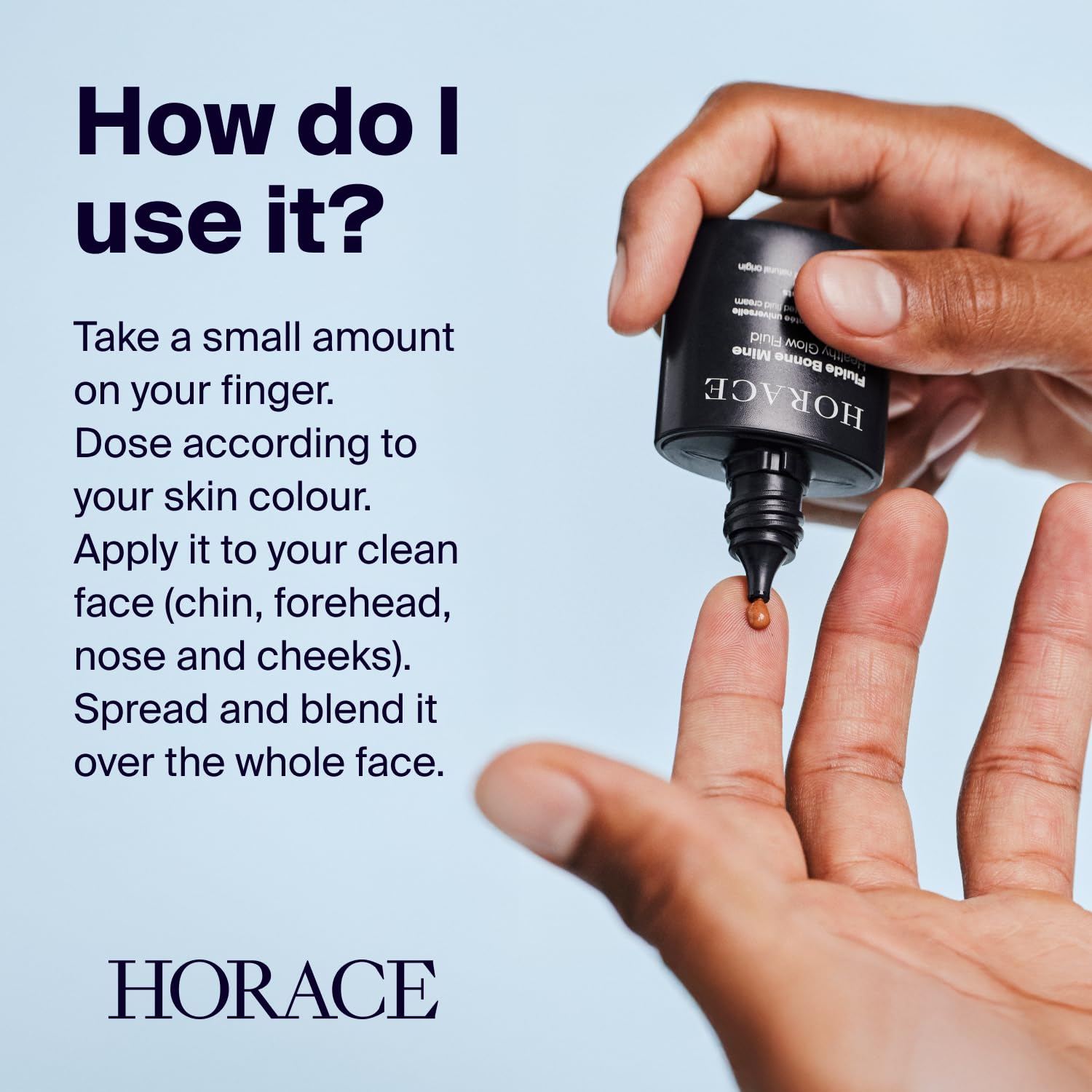 HORACE Healthy Glow Fluid for Men – Tinted Fluid Cream – Universal Shade for All Skin Types – 97% Organic & Natural Ingredients – No Parabens, Silicones, or Mineral Oils – 30 ml - Image 4