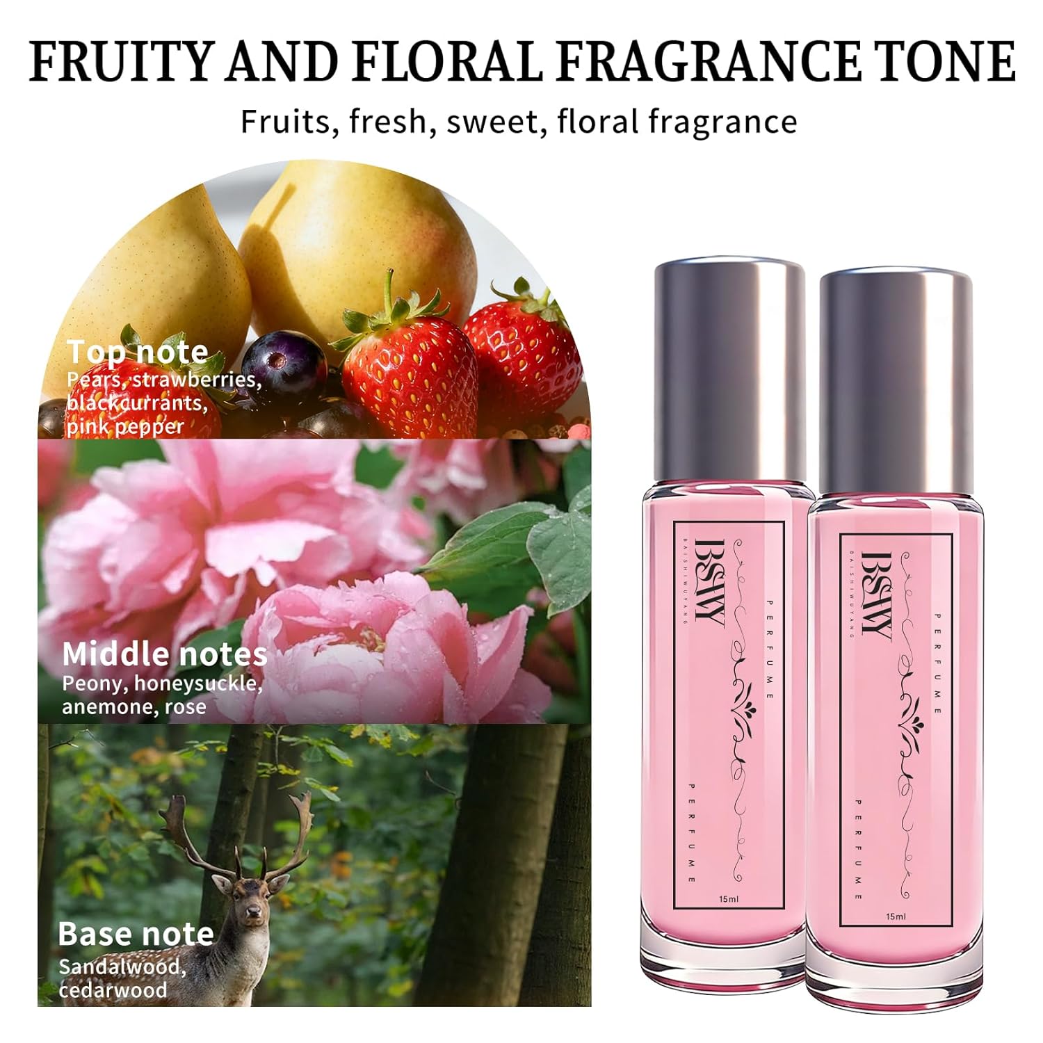 Perfumes for Women, Eau de Parfum with Notes of Strawberry, Vanilla & Fresh Florals - Long Lasting Womens Perfume, Vegan Clean Fragrance for Day & Night, 15ml/0.51 fl oz - Image 2