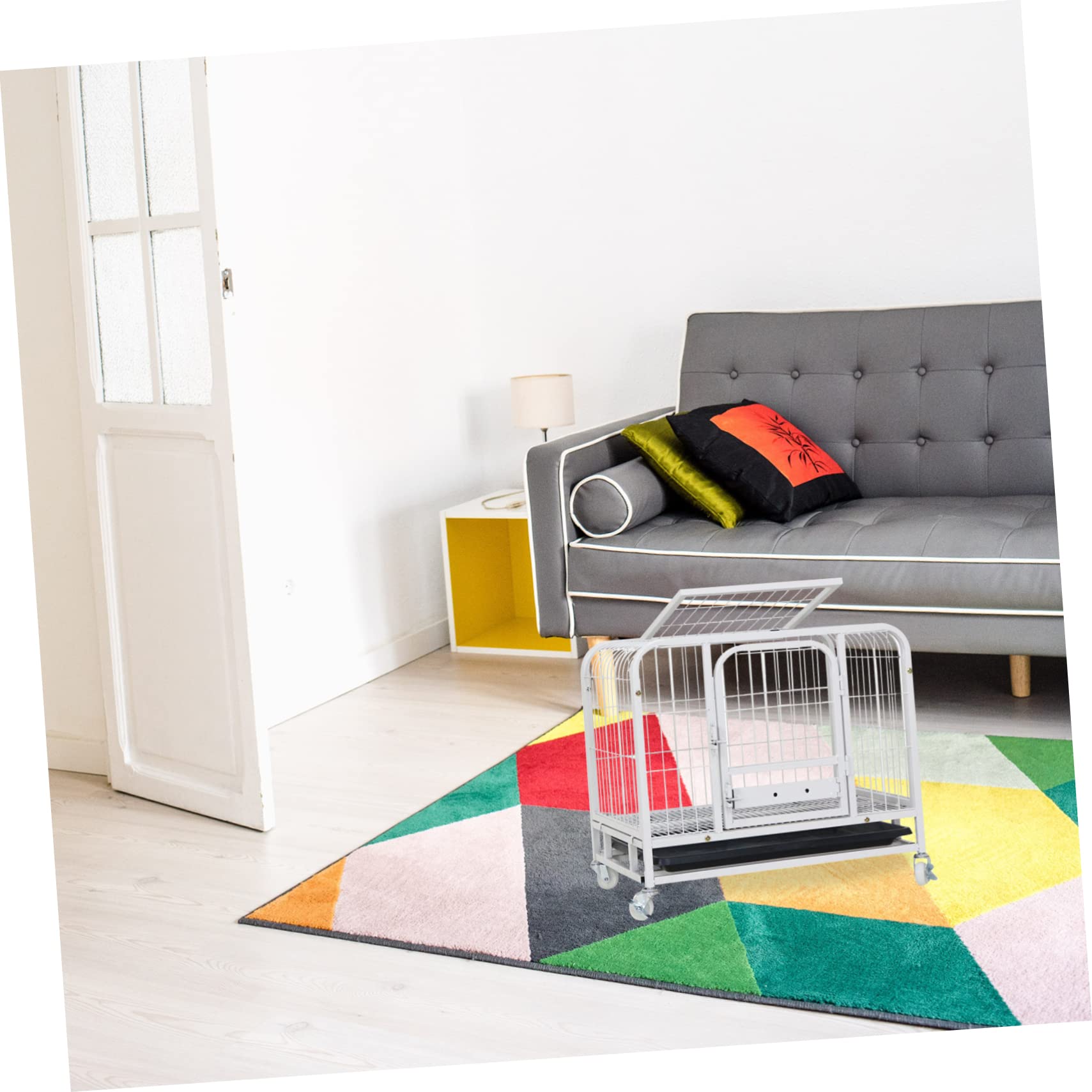 SUPVOX 2 Pezzi Vaschetta per Cassetta Igienica per Animali in Plastica Nero, Antiruggine, 38x38x2,5cm, Accessorio per Gabbie di Cani e Gatti in Casa