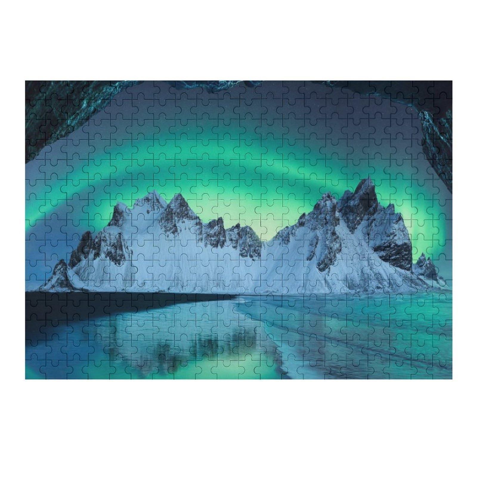 Adult Jigsaw Puzzles1000pcs(38x26cm) Iceland Aurora Borealis Jigsaws for Adults Brain Teaser Game Pattern Assembly Christmas Birthday Gifts 1000pcs(38x26cm)