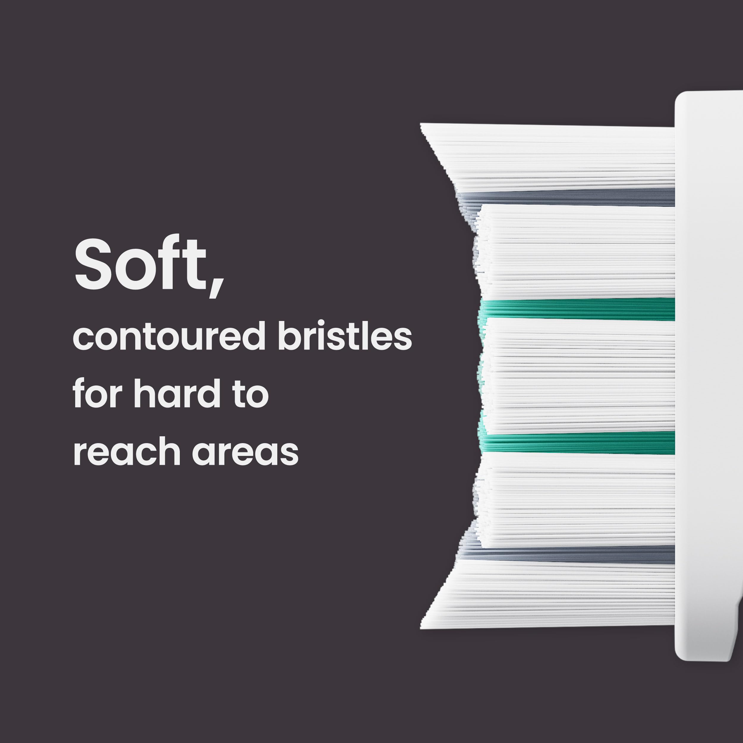 quip Ultra Brush Pod - Cabezales de recambio para cepillos de dientes eléctricos sónicos, paquete de 4 unidades, cerdas suaves, compactas, duran 3 meses cada uno, color blanco