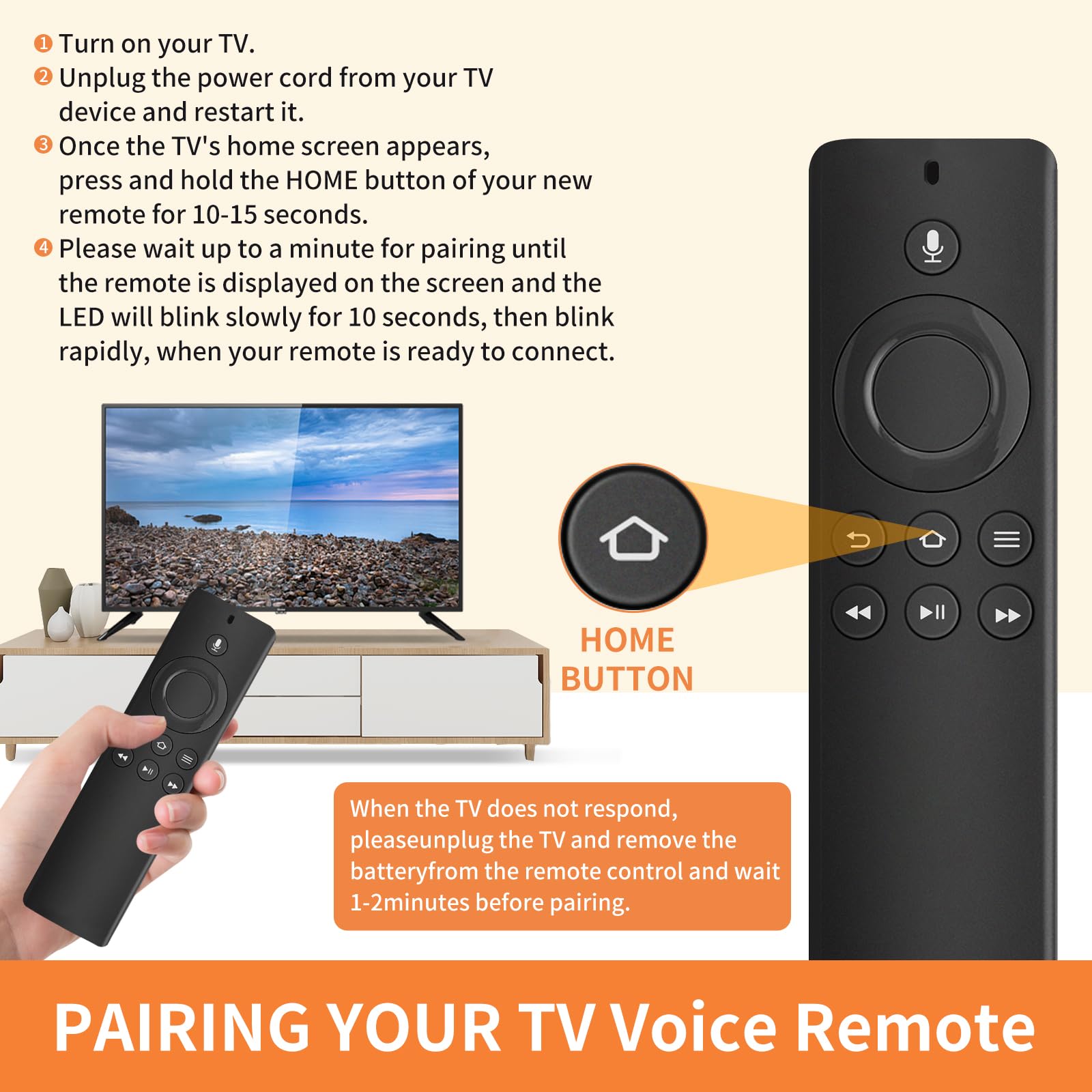 TéLéCommande PE59CV Pour Amazon FIRE BOX Voice Fire TV Stick Box - Foto 4