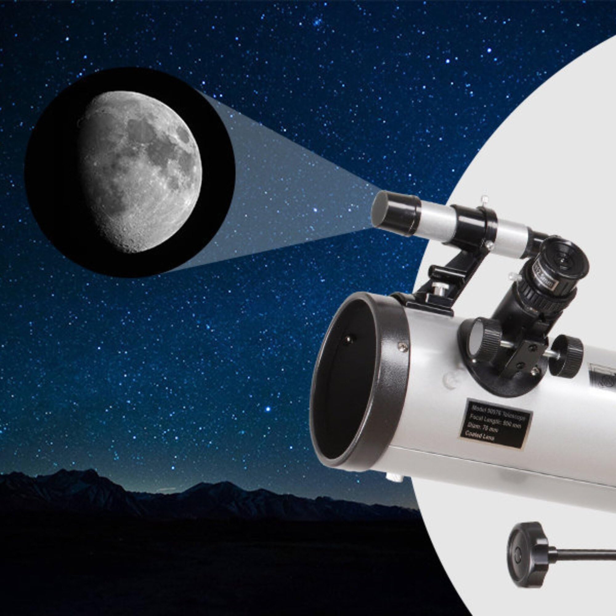 Seben Telescopio Reflector astronómico 76/900 EQ2 de