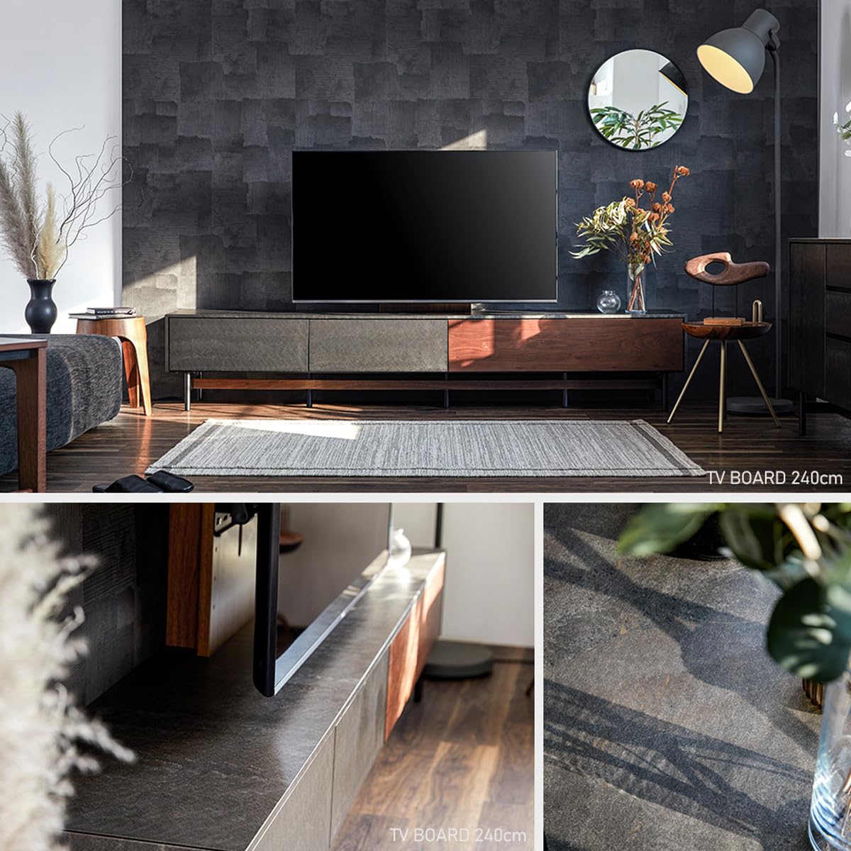 Amazon.co.jp: Okawa Furniture Moble TV Stand, Low Board, Storage