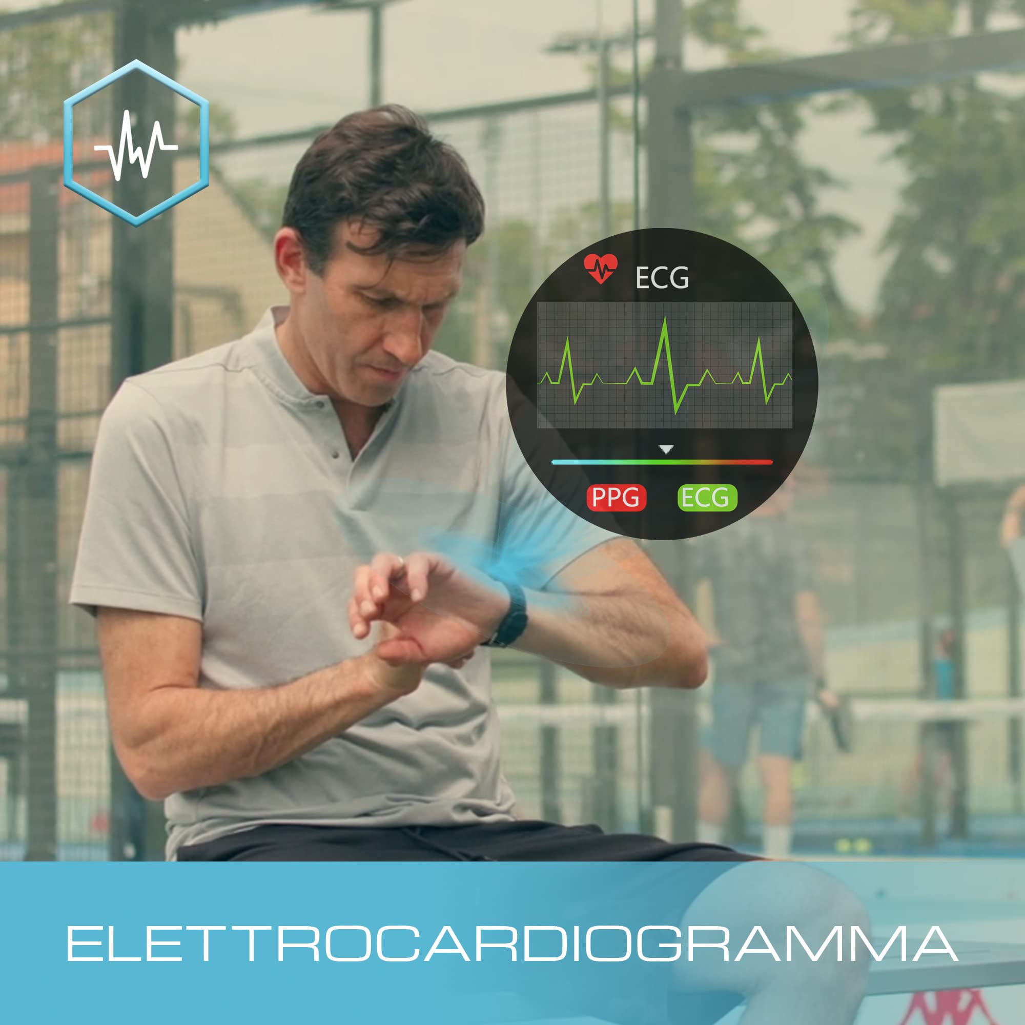 SIMPLO - Smartwatch Uomo e Donna - Monitoraggio Salute e Fitness | ECG portatile combinato con PPG - Saturimetro | SIMPLO premium senza costi per un anno - monitoraggio salute da un medico 24/7