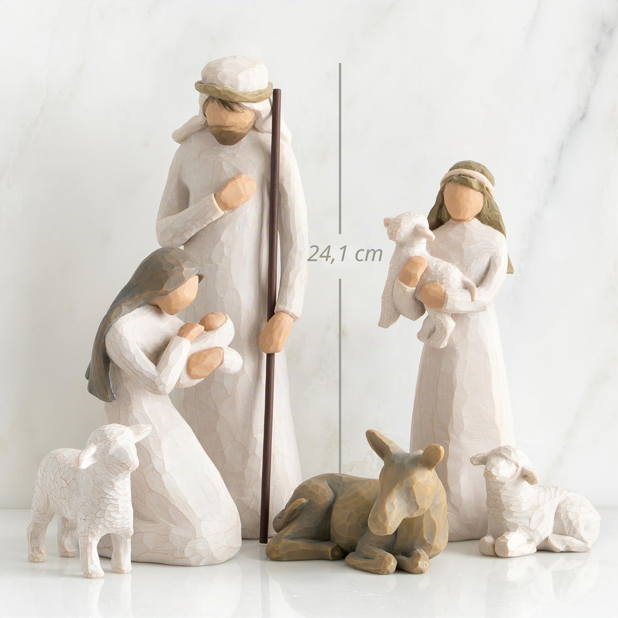 Willow Tree Krippe Premier Plus Schäferhunde, Tiere und Engel, 24-teiliges Figuren-Set