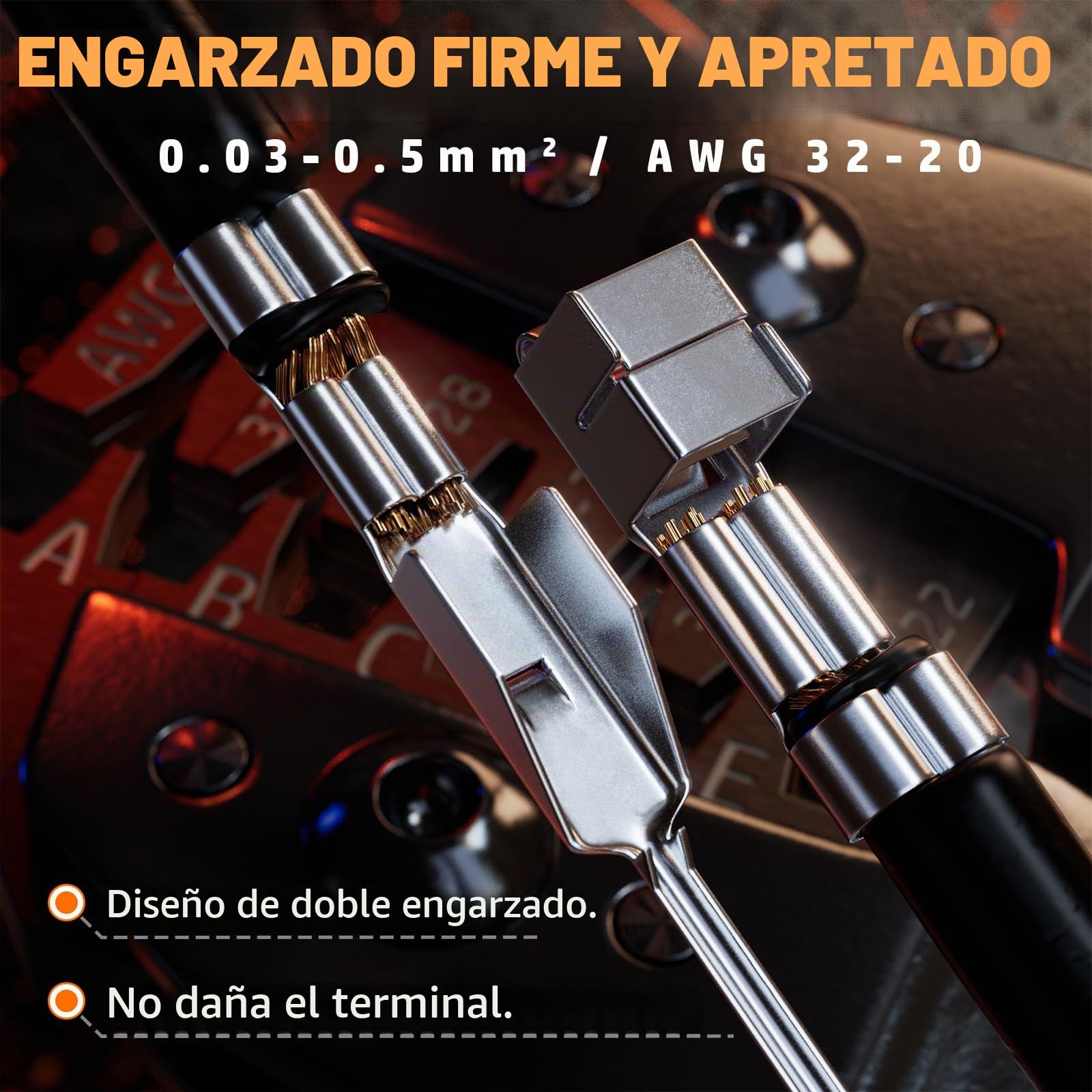 PEBA Juego de Crimpadora con 21 Estilos Dupont 2,54 mm/JST-XH 2,5 mm Conector Set, 0,03-0,5 mm² (AWG 32-20) para Dupont, JST-XH/SM/SYP/PH/VH 3,96 mm, Molex, AMP EI Serie