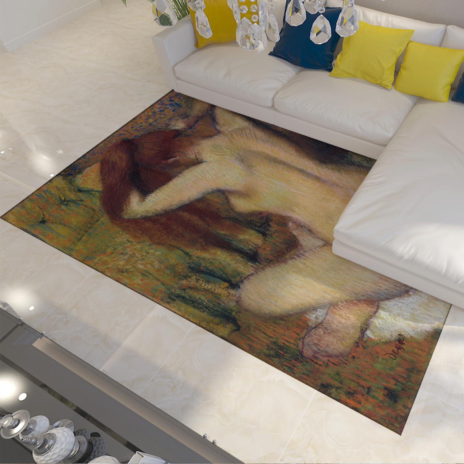 Tapis lavable de cuisine style Edgar Degas anti-tache 60x180cm