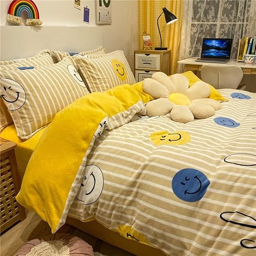 Amazon ダブルベッド羽毛布団カバーセット ノルディック冬の寝具 牛乳の肥厚はデザートが袖のパッケージの結婚贈り物です Color Y Size 1 8m Bed 4pcs 寝具カバーセット オンライン通販