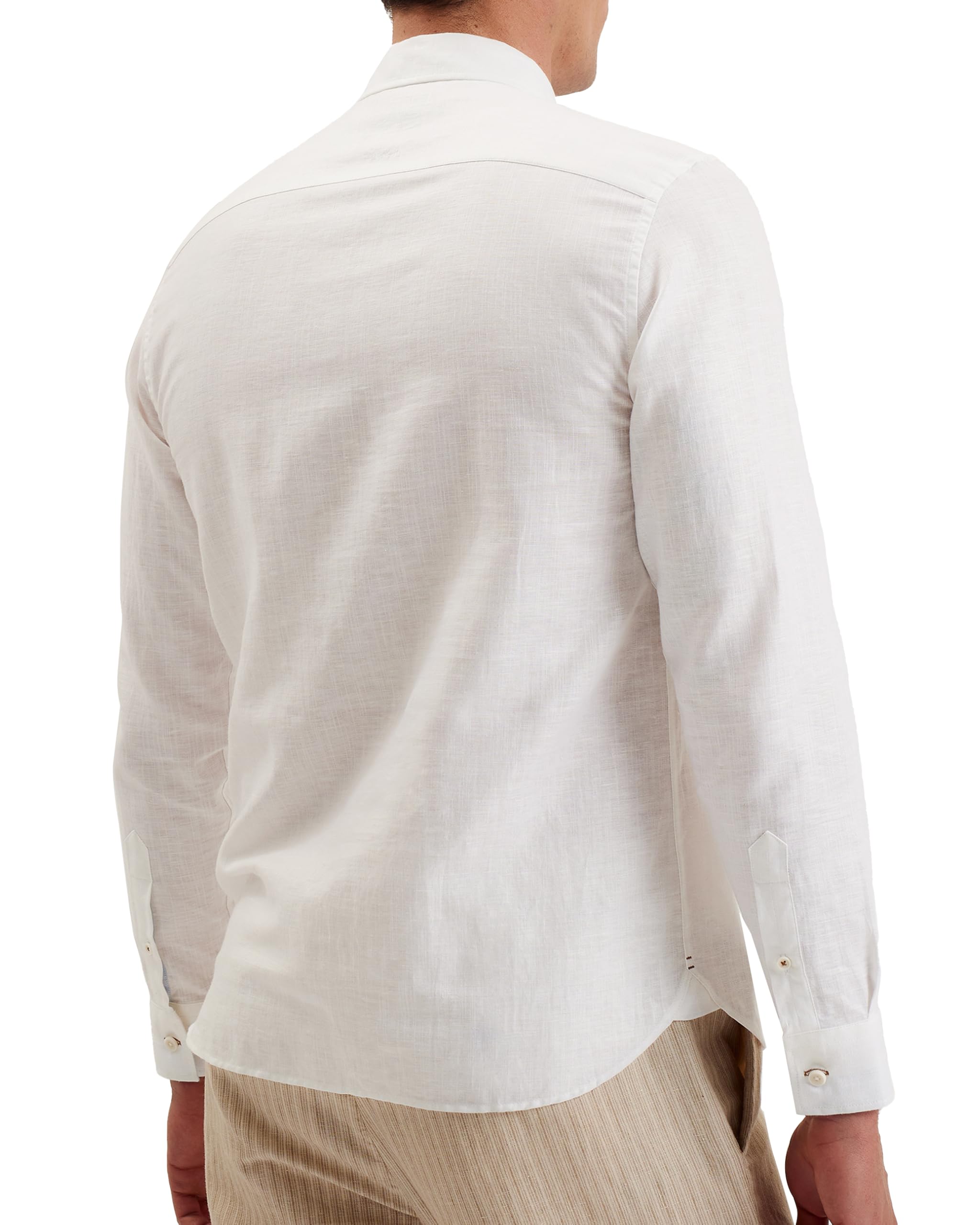 Ted Baker Romeos-LS Linen Shirt Camisa Hombre (Pack de 1)