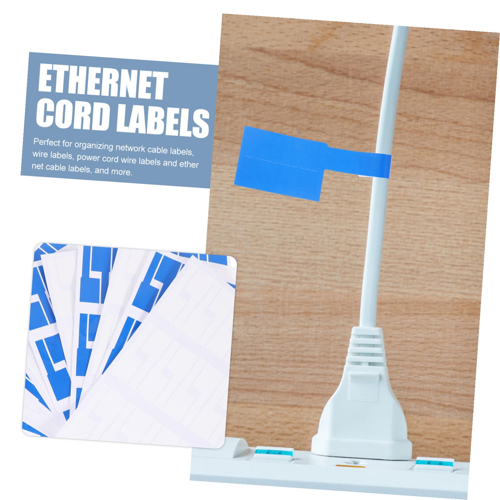 50 Feuilles Étiquettes Câble Adhésives Étanches Résistantes à Haute Température pour Identification Fil Électrique et Ethernet Autocollantes et Inscriptibles pour Bureau et Maison