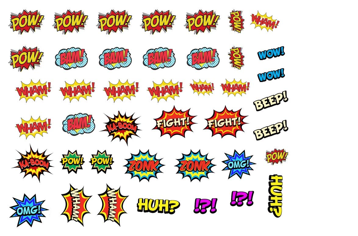 Kaz Creations Comic Nail Art Water Decals Comic Collection (Comic Nail Art Water Decals)
