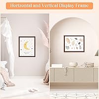 Vista 2 de Marco de Madera Marrón de 16 x 20 Pulgadas, Marco de Madera de 20 x 16 Pulgadas con Grano de Madera Natural Rústico, Marco de Pared Moderno Marrón