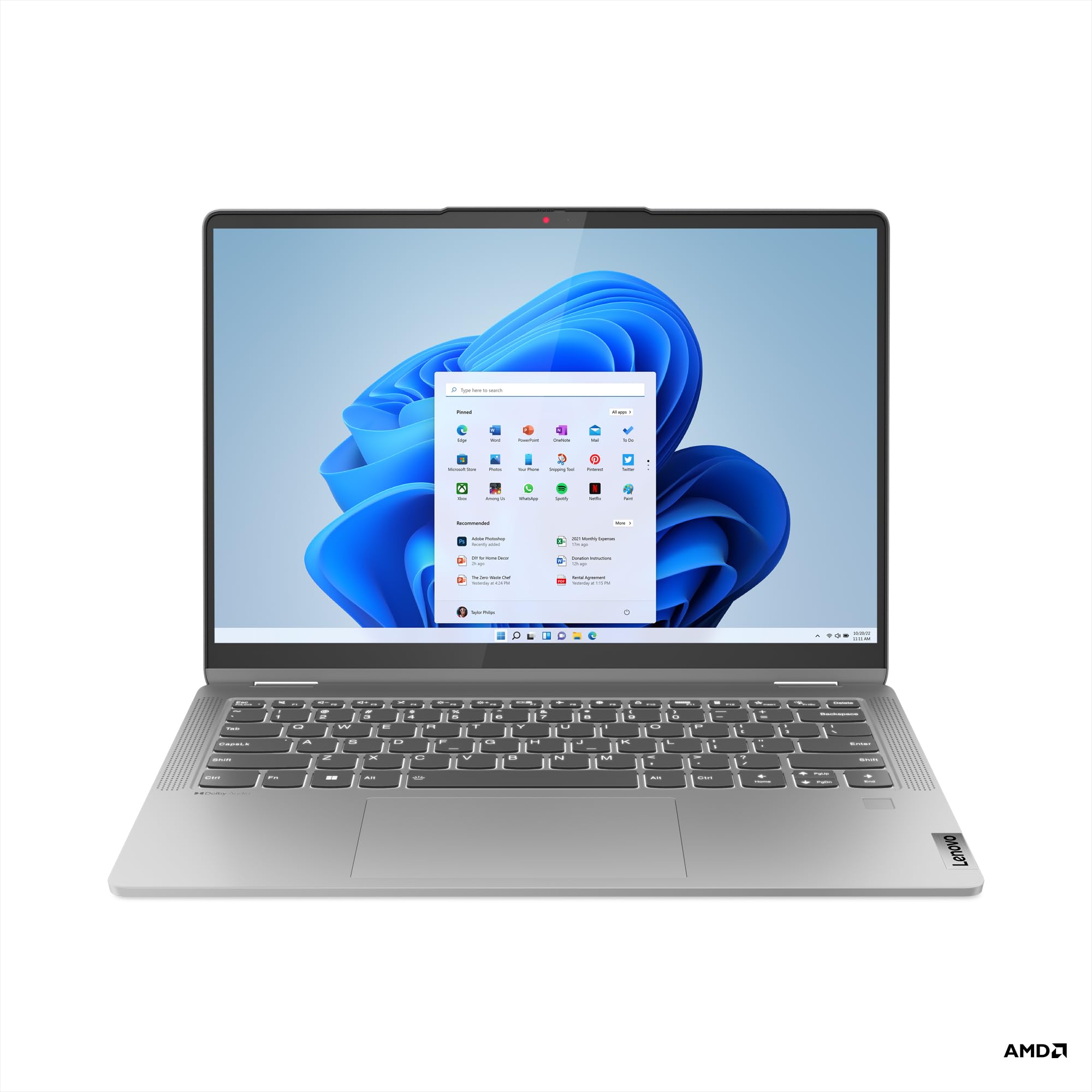 Lenovo IdeaPad Flex 5 14ABR8 Ordinateur Portable 14" WUXGA Tactile AMD Ryzen 7 5825U RAM 16Go SSD 512Go AMD Radeon Graphics Windows 11 Home Clavier AZERTY Français Gris