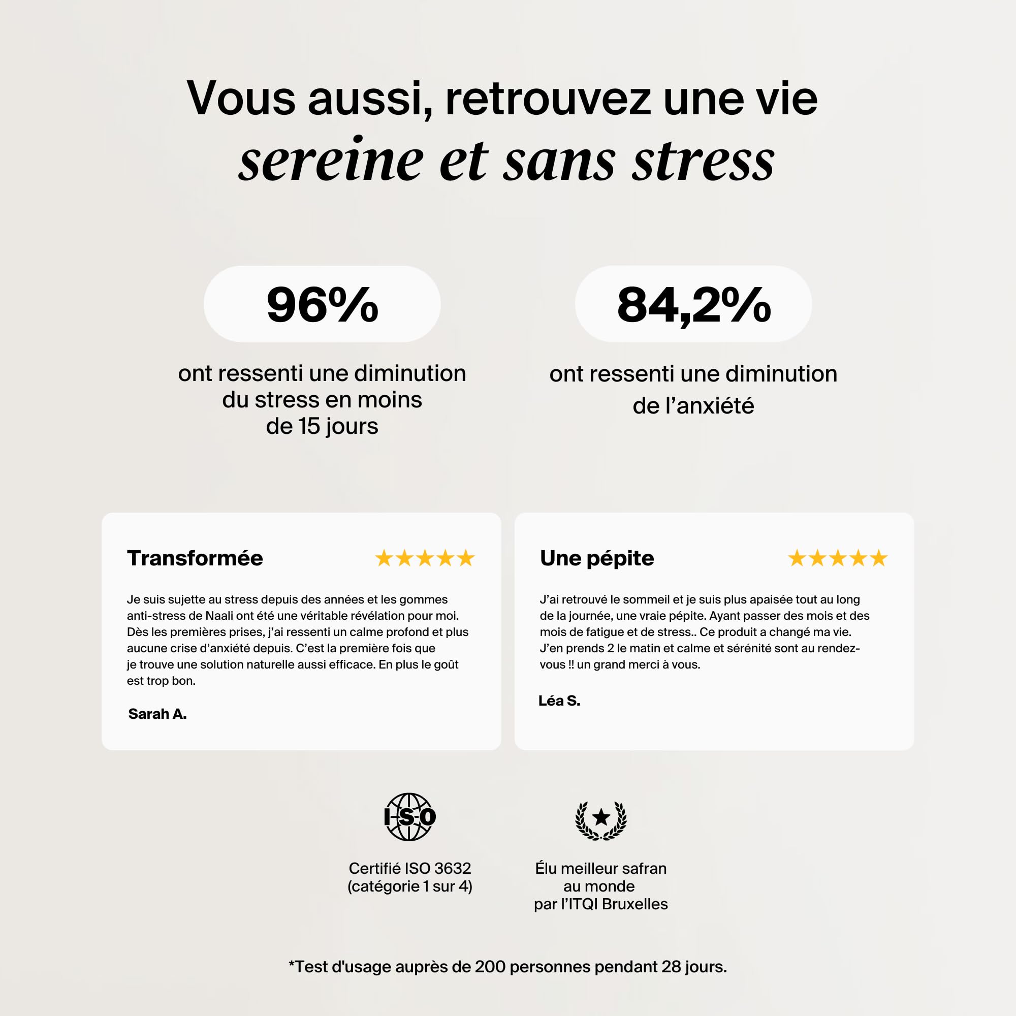 Naali Gummies Anti Stress Safran Vitamines B3 B6 B9 B12 – 60 Gommes - Fatigue, Soutien de l’Humeur, Énergie Mentale – Sans Sucre, Goût Mangue – Complément Bien-Être, Équilibre Intérieur