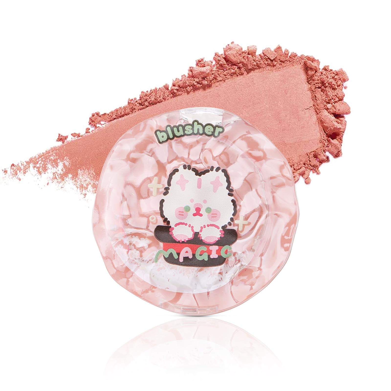 Boobeen Blush Powder Face Makeup, Highly Pigmented Single Color Face Blush for Cheeks, Shape, Contour & Highlight Face to Create a Natural Matte Finish, Blendable 04# 0.35 Ounce (Pack of 1)