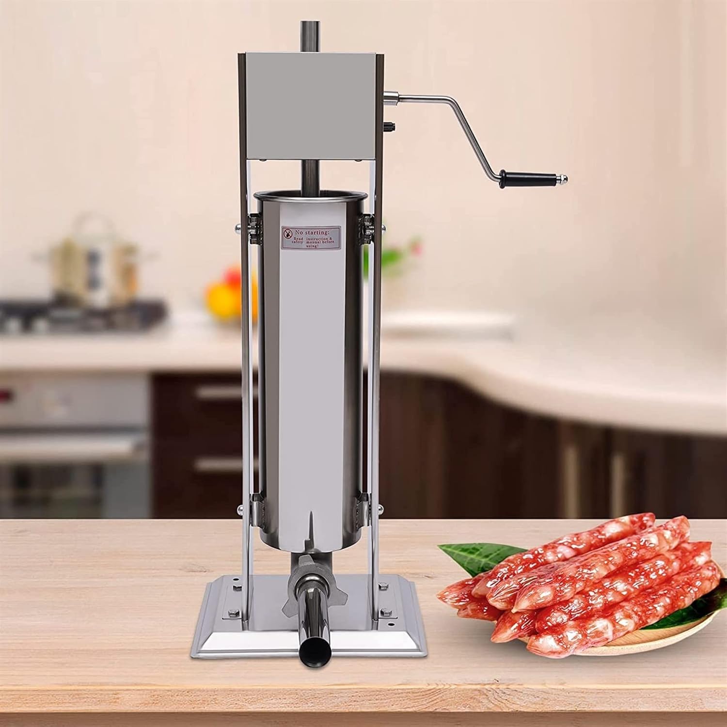 Manual Sausage Stuffer Sausage Stuffer, 6LBS/3L Manual Sausage Stuffer Machine