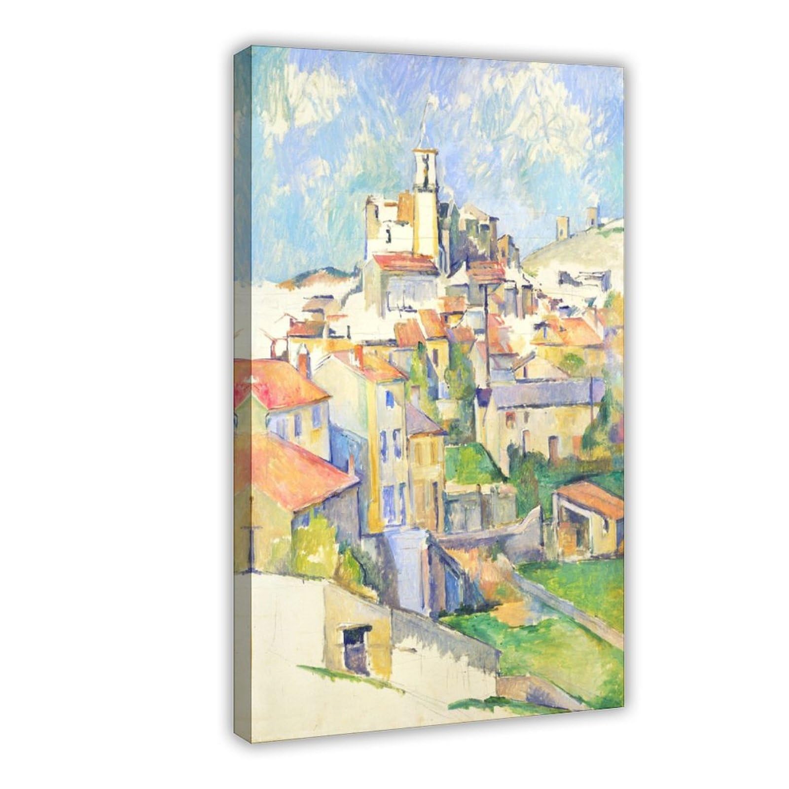 WCYB Gardanne Aix En Provence France by Paul Cezanne Prints Posters Canvas Deco Paintings Wall Art For Office Living Room Hangable Frame 12" L X 18" W