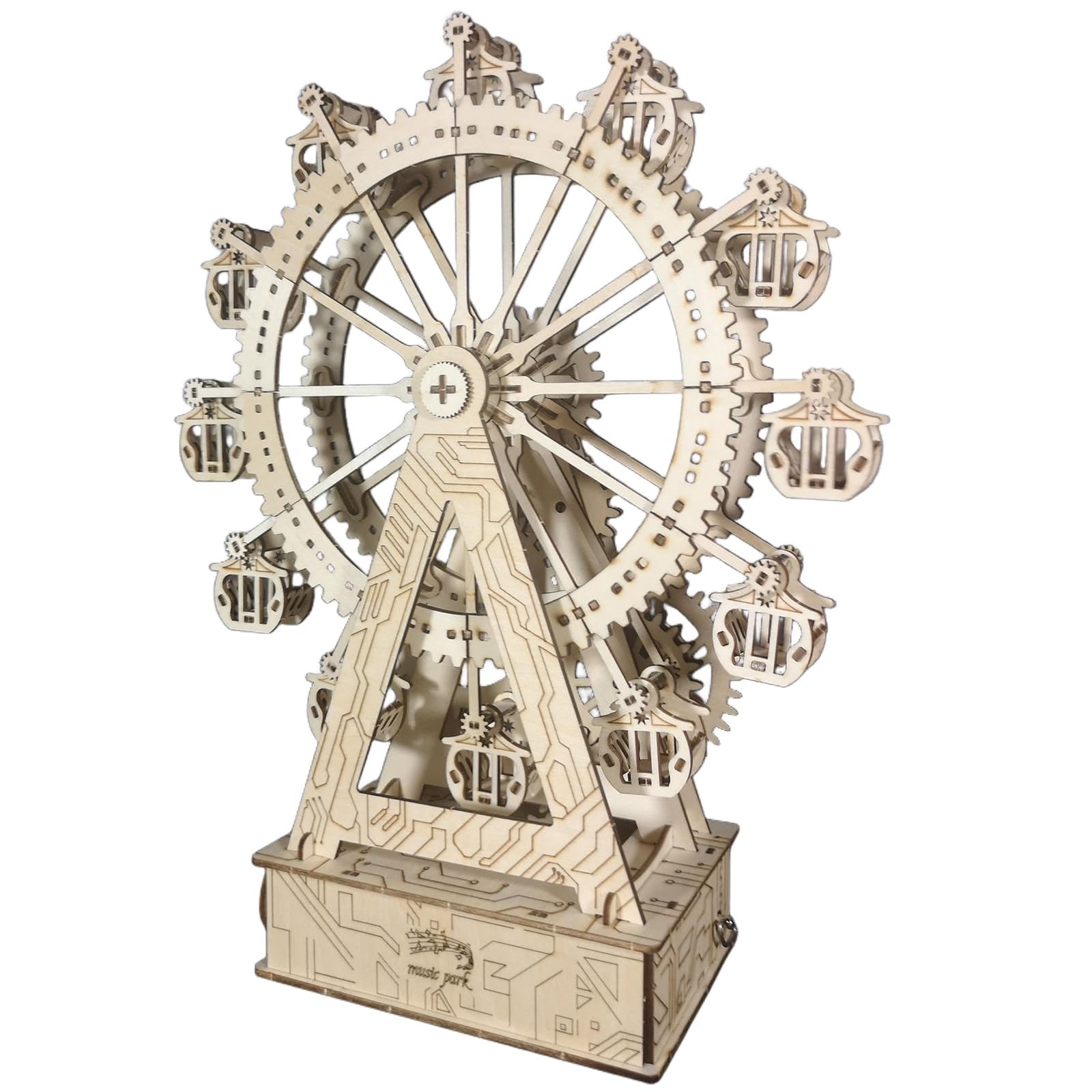 Modellini Da Costruire Puzzle 3D Legno - Kit Ruota Panoramica Steampunk Con Carillon, Kit Modellismo, Puzzle in Legno Per Adulti, Regalo Speciale