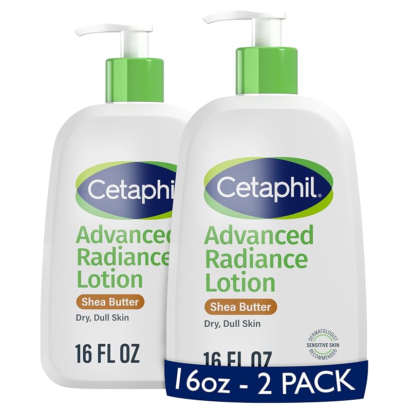 Loção corporal Cetaphil Advanced Radiance para pele seca e sensível, 473 mL, pacote com 2