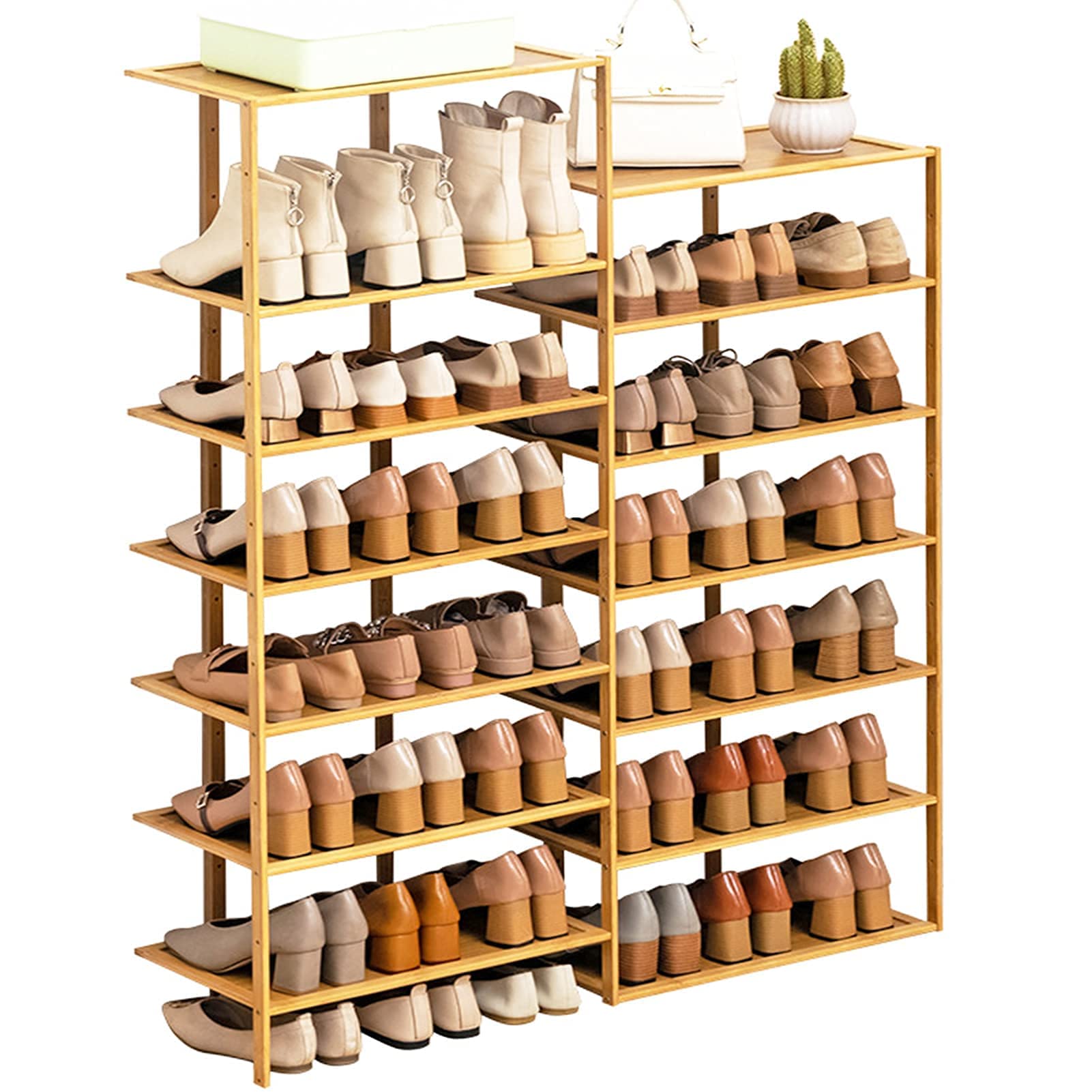 Buy Wooden Shoe Racks Storage Tall Narrow for Hallway Small Spaces Shoe Organiser