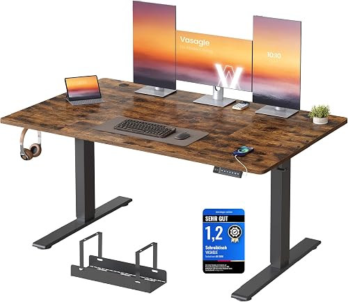 VASAGLE Bureau Électrique Réglable en Hauteur, 140 x 80 c…