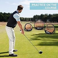 Vista 6 de Juego de red de práctica de astillado de golf emergente, accesorios de objetivo de golf para interiores y exteriores, mejora tu juego corto, gran