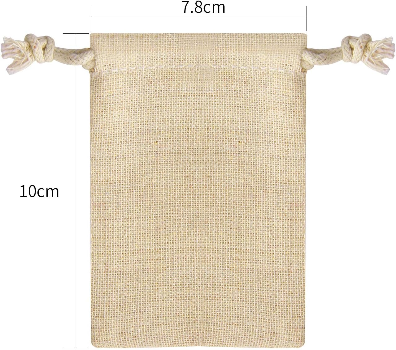 JIAKAI Pack of 20PCS 3x3.7Inch Double Drawstring Cotton Cloth Bag for Small Jewelry Bracelet Beads Spice Gift Bags