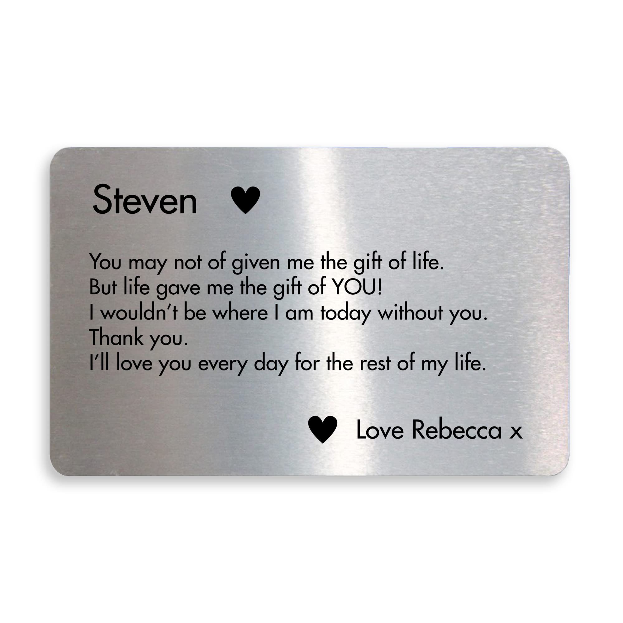 RED OCEAN Thank You Stepdad Gift Birthday Christmas PERSONALISED Wallet Insert Gift For Him
