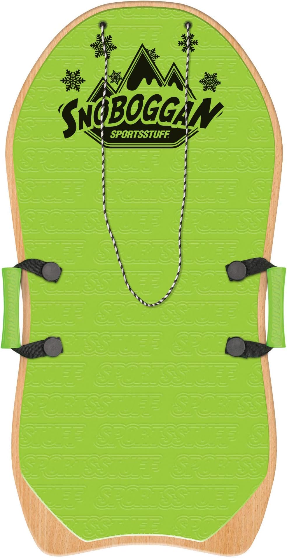 AIRHEAD SNO-BOGGAN Wood Sled, Green, 36 x 18 inches