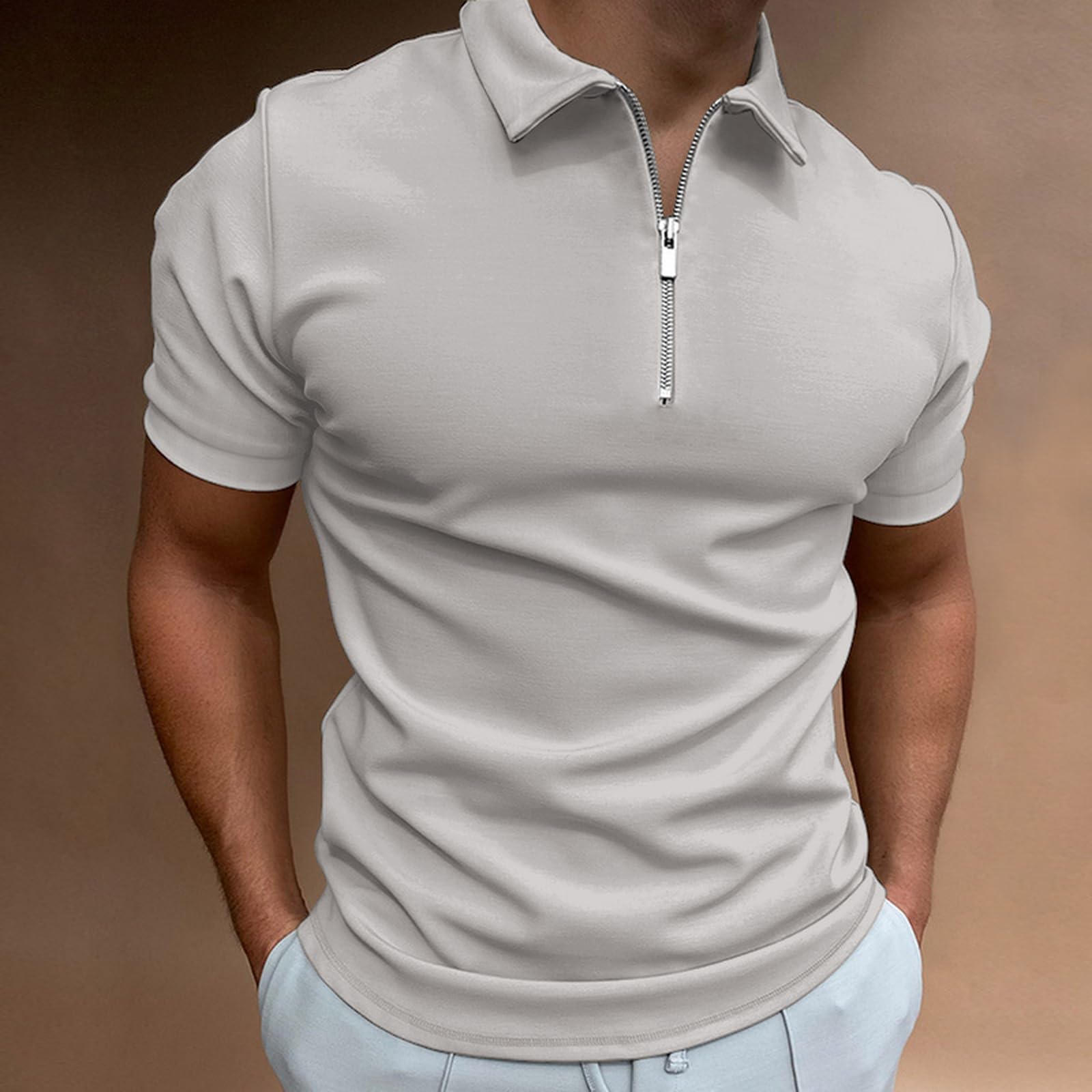 NOGRAX Polo Camicia con Cerniera A Manica Corta A Manica Corta