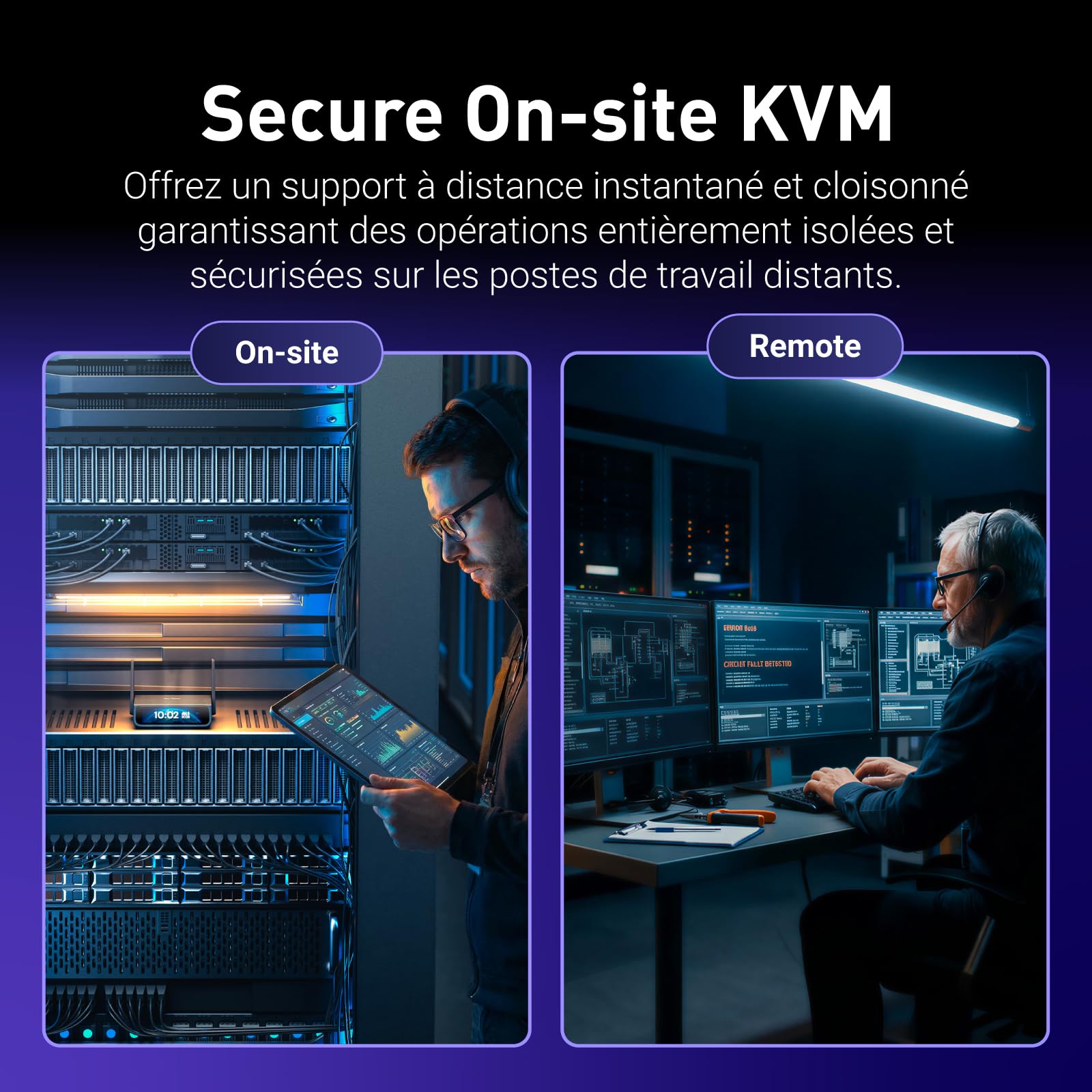 GL.iNet Comet 5G Redcap GL-RM10RC Remote KVM 4K HDMI écran Tactile Wi-FI 6 | KVM distant 5G RedCap avec failover Multi-WAN, écran tactile 3,69", eMMC OS 64Go, encodage H.264 4K faible latence