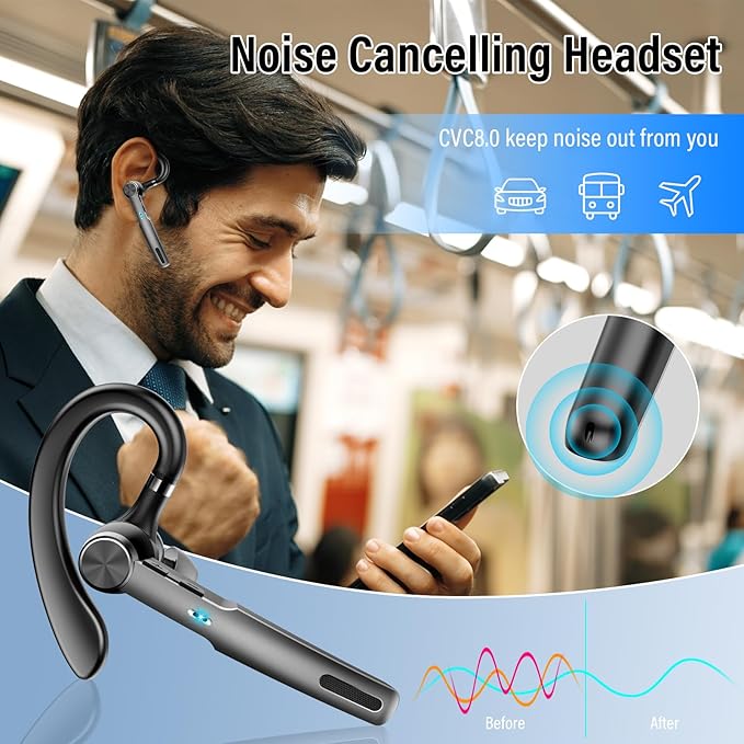 Auriculares Bluetooth 5.3 G2, Manos Libres, Cancelación de Ruido, IP7, 60h miniatura 4