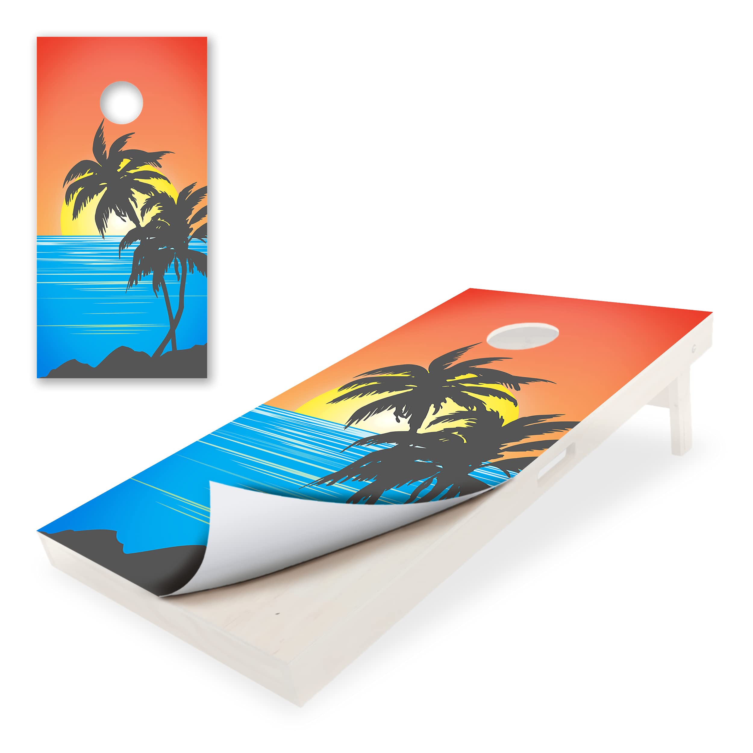 Bulljive Brands Cornhole Board Wraps - 35+ Designs, Multicolor Vinyl, Performance Style, Cornhole Accessories, Cornhole Game