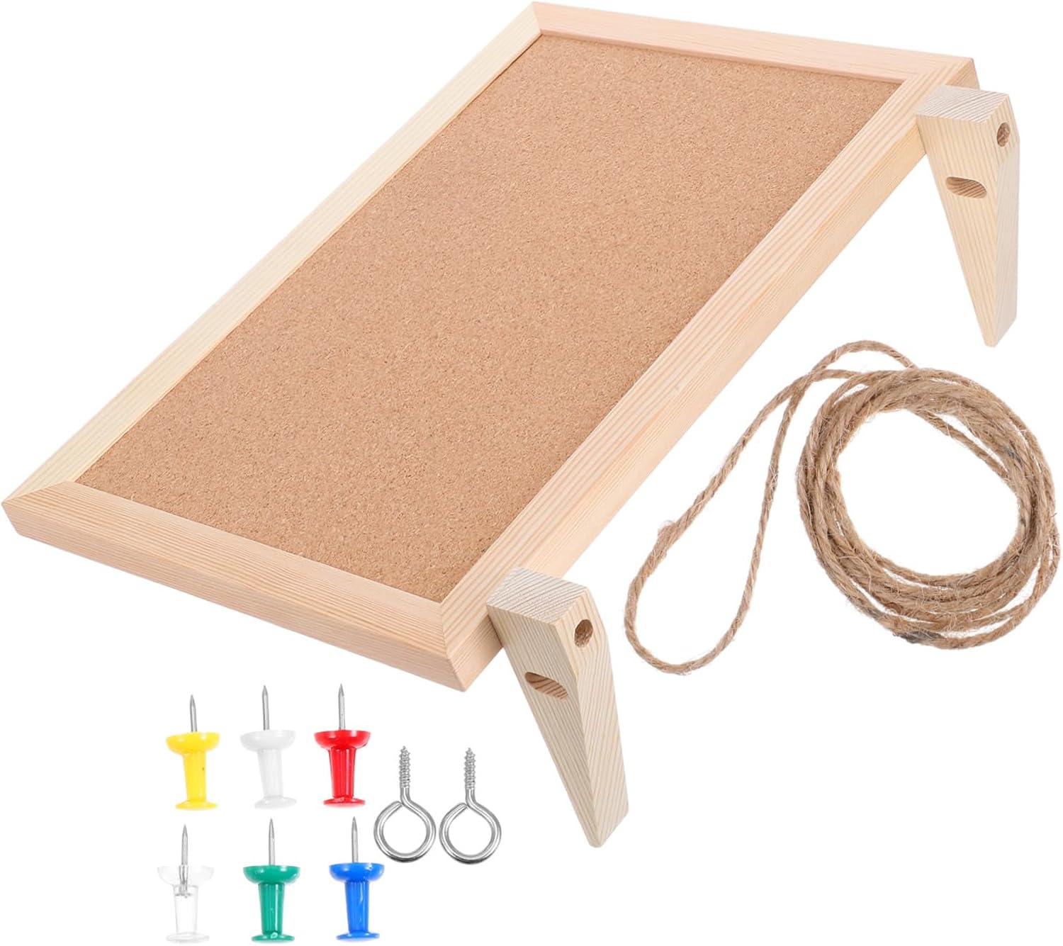 Framed Cork Photo Wall Display Board Small Decorative Cork Board with Stand for Office Dorm Room Home Memo Bulletin for Messages and Announcements