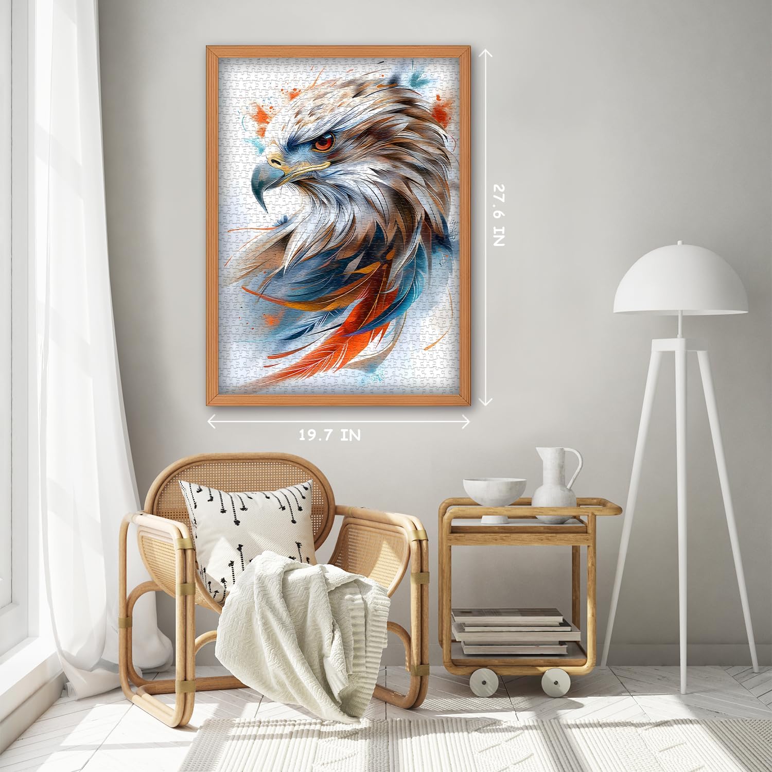 Colorful Eagle Puzzles for Adults 1000 Pieces, Birds Animals Majestic Bald Eagle Jigsaw Puzzles, PICKFORU Unique Aesthetic Art Puzzle Challenging for Adults